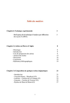 L'analyse chimique des roches au service de la géologie