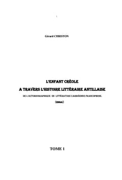 L'enfant créole à travers l'histoire littéraire antillaise