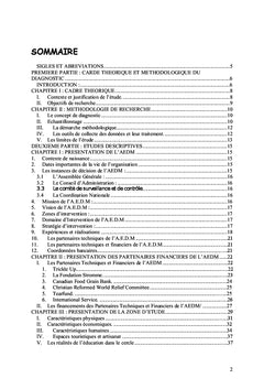 Rapport diagnostique de l'Agence Évangélique de Développement du Mali