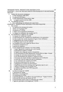 Rapport diagnostique de l'Agence Évangélique de Développement du Mali