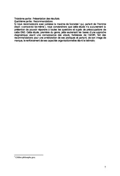 Rapport diagnostique de l'Agence Évangélique de Développement du Mali