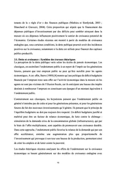 Dette publique et croissance économique