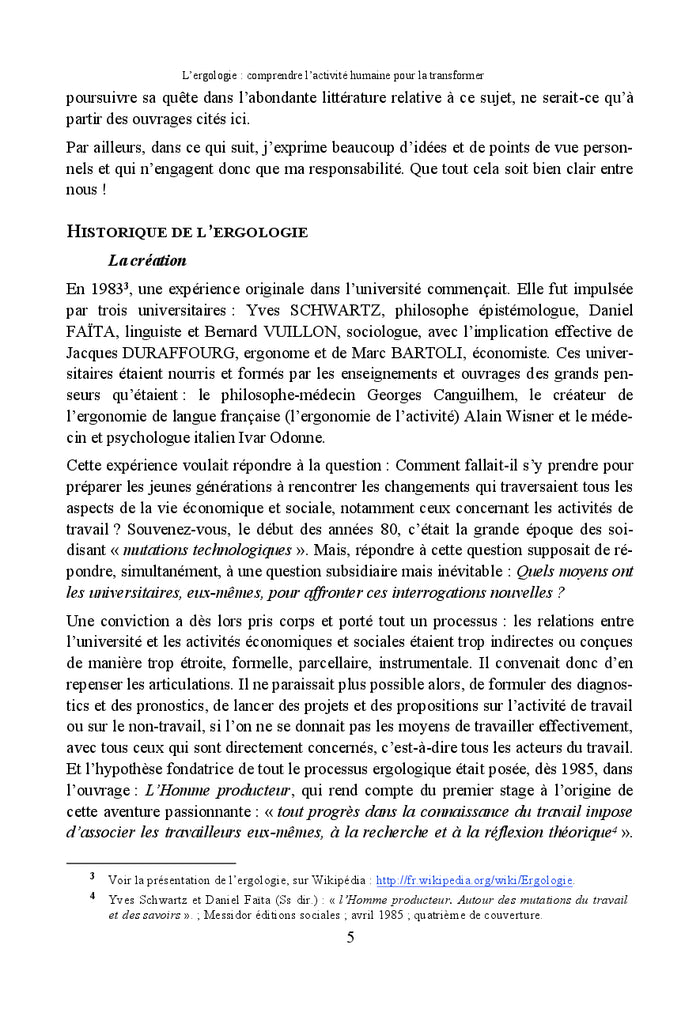 L'ergologie : comprendre l'activité humaine pour la transformer