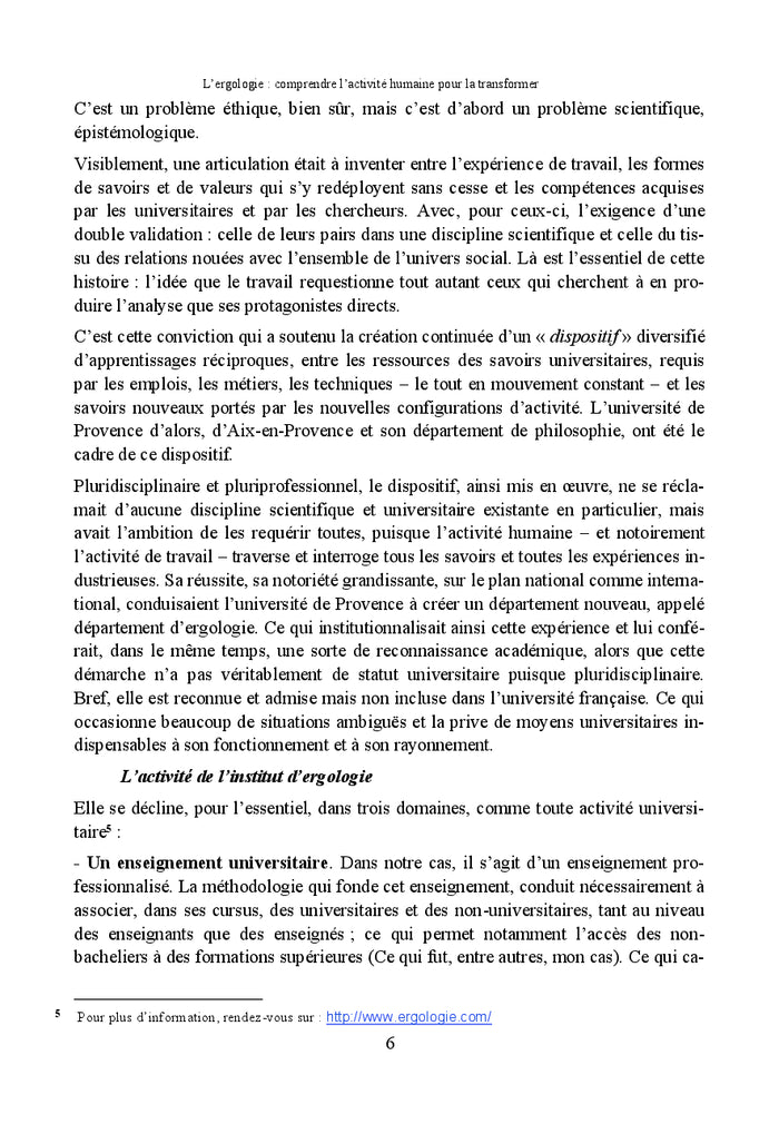 L'ergologie : comprendre l'activité humaine pour la transformer