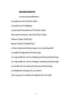 La problématique des associations du Kourwéogo et leur contribution