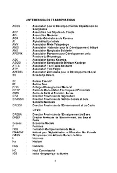 La problématique des associations du Kourwéogo et leur contribution