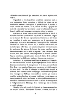 La violence dans l'oeuvre romanesque de Camilo Castelo Branco