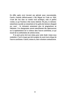 La violence dans l'oeuvre romanesque de Camilo Castelo Branco