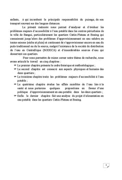 L'acces A l'eau potable
