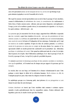 Du désir de vivre à une «en-vie» de mourir