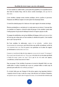 Du désir de vivre à une «en-vie» de mourir