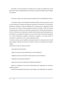 Place de l'Audit Interne et le Contrôle de Gestion dans la Performance