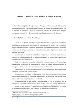 Place de l'Audit Interne et le Contrôle de Gestion dans la Performance