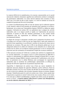 Déploiement du système Lean Manufacturing en industrie alimentaire