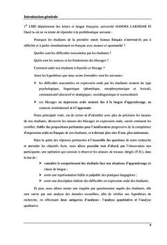 L'expression orale : pratiques et difficultes en classe de FLe