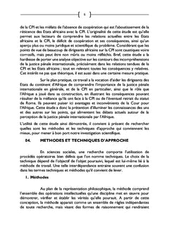La Justice Penale Internationale Face aux Etats du Continent D'Afrique