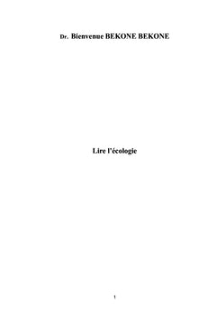 Lire l'écologie