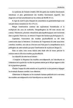 Troubles psychoaffectifs associés au syndrome de l'intestin irritable