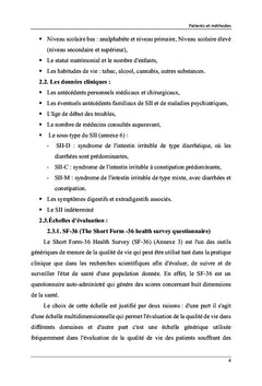 Troubles psychoaffectifs associés au syndrome de l'intestin irritable