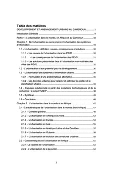 Développement et aménagement urbains au Cameroun