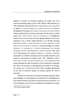 Finance, institutions et croissance dans les pays en développement