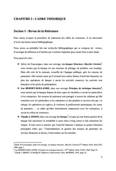 Les opérations bancaires locales: le traitement des effets de commerce