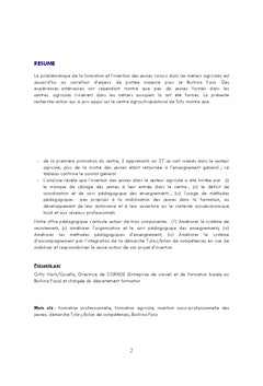 Formation et insertion des jeunes dans les métiers agricoles