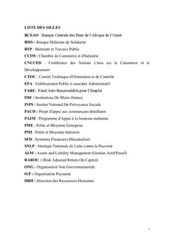 Organisation et Politique de Gestion du Risque de Crédit