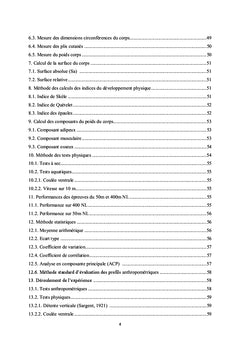 Morphotypologie, parametrès physiques, competition et jeunes nageurs