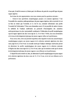 Morphotypologie, parametrès physiques, competition et jeunes nageurs