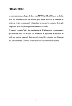 Monographie des villages axe Mpete