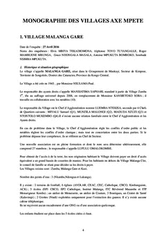 Monographie des villages axe Mpete
