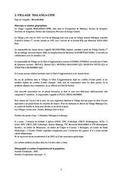 Monographie des villages axe Mpete