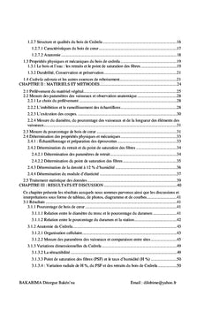 Propriétés physiques et mécaniques du Cedrela odorata en plantation