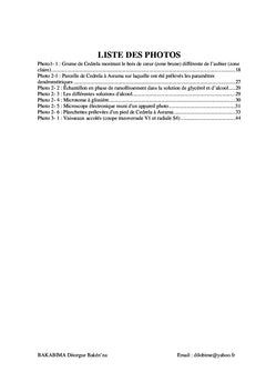 Propriétés physiques et mécaniques du Cedrela odorata en plantation