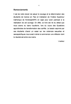 Violences sexuelles ou sexospécifiques en RD Congo?