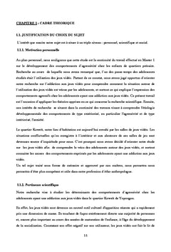 Jeux video et comportements agressifs chez les adolescents addicts