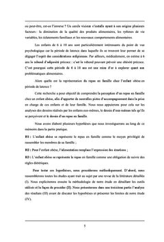 La représentation du repas en famille chez l'enfant obèse