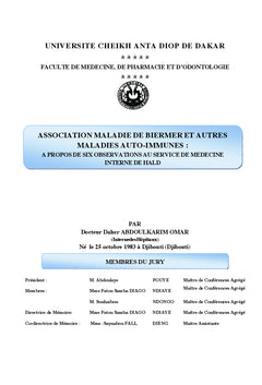 Association maladie de Biermer et autres maladies auto-immunes à Dakar