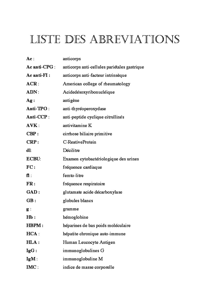 Association maladie de Biermer et autres maladies auto-immunes à Dakar