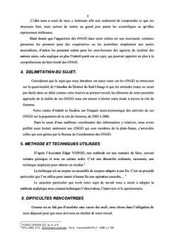 Impact socio-économique des activités