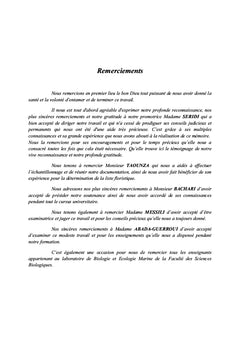 Contribution A L'etude Du Peuplement Algal De La Baie De Bou-Ismail