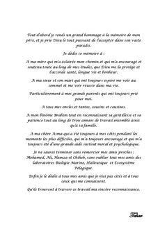 Contribution A L'etude Du Peuplement Algal De La Baie De Bou-Ismail