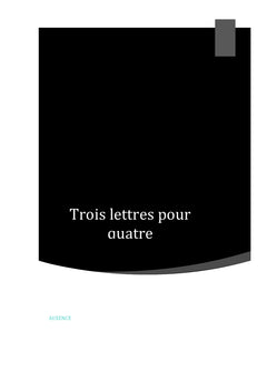 Trois lettres pour quatre