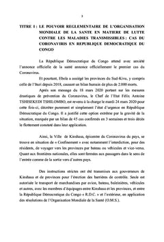 Coronavirus et les Droits de l'Homme