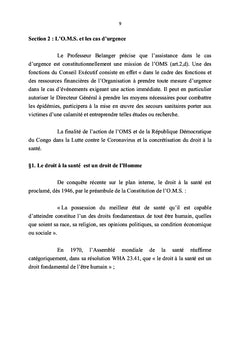 Coronavirus et les Droits de l'Homme