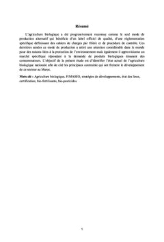Regards sur l'état actuel de l'Agriculture Biologique au Maroc