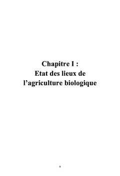 Regards sur l'état actuel de l'Agriculture Biologique au Maroc