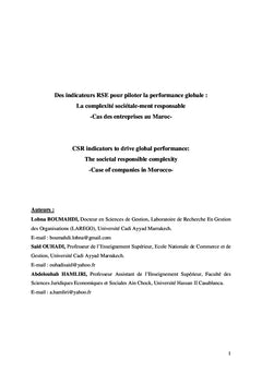 Des indicateurs RSE pour piloter la performance globale
