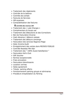 Manuel de Procédure Comptable et Financier pour Hôtel